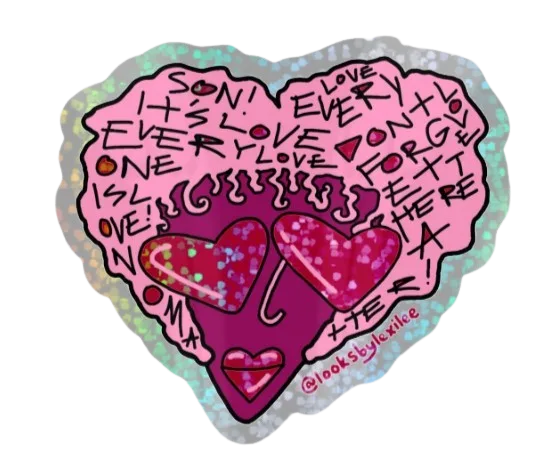 Live Love LOOKS Holographic Sticker